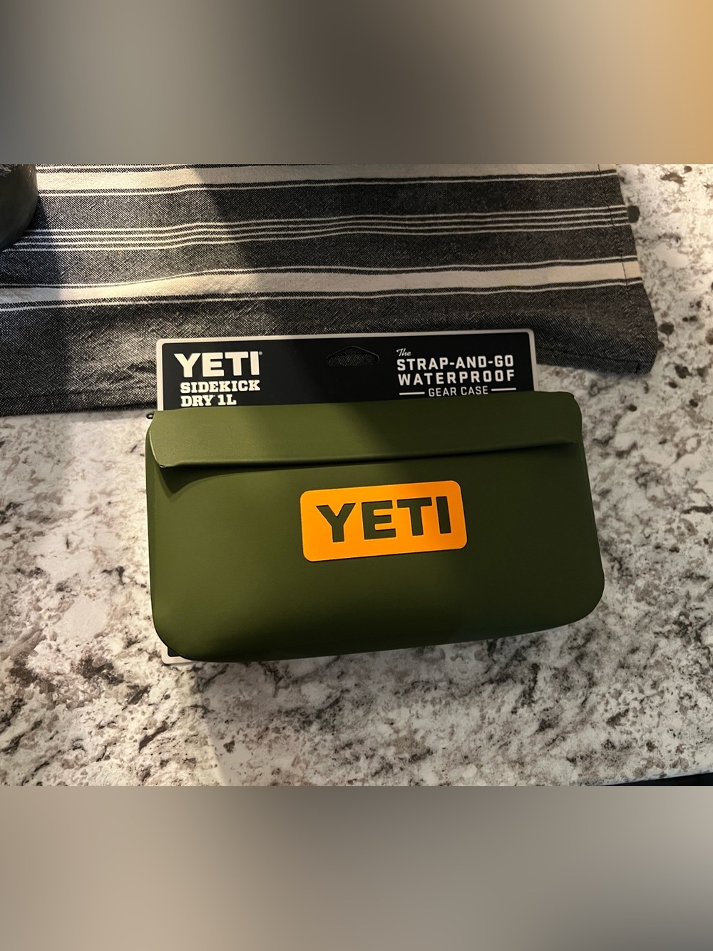 YETI Sidekick Dry 1L Gear Case, Olive/King Crab Orange